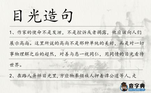 目光造句