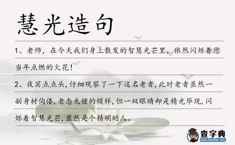 慧光造句