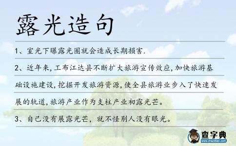 露光造句