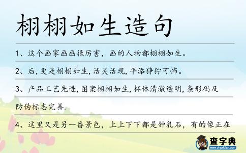 栩栩如生造句