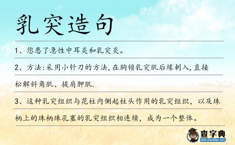 乳突造句