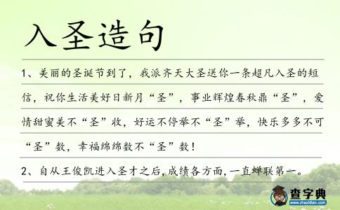 入圣造句