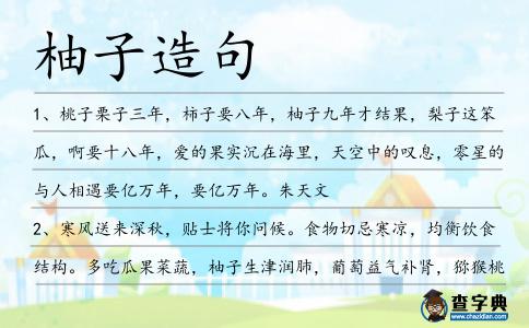 柚子造句