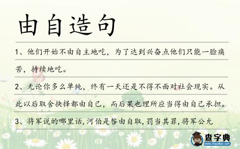由自造句