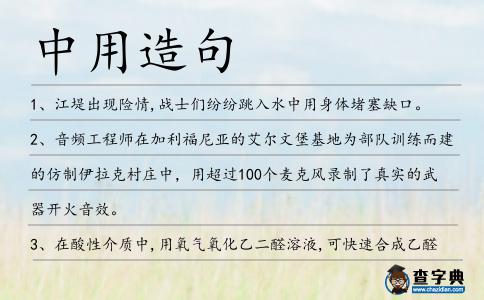 中用造句