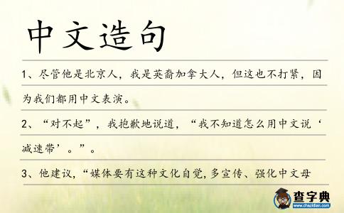 中文造句