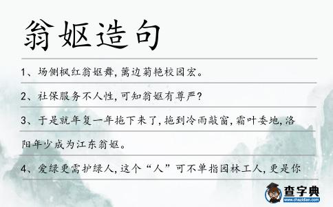 翁嫗造句