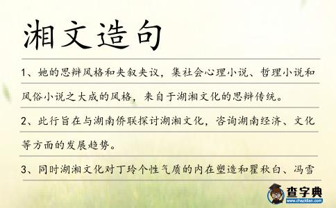 湘文造句