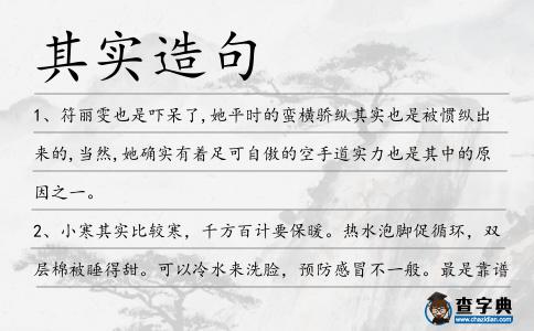 其實造句
