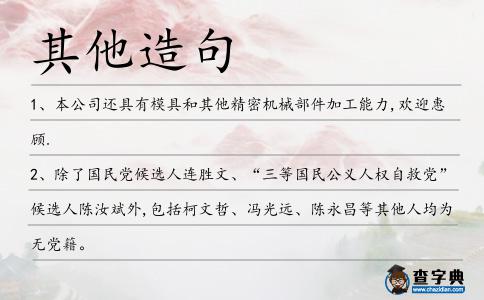 其他造句