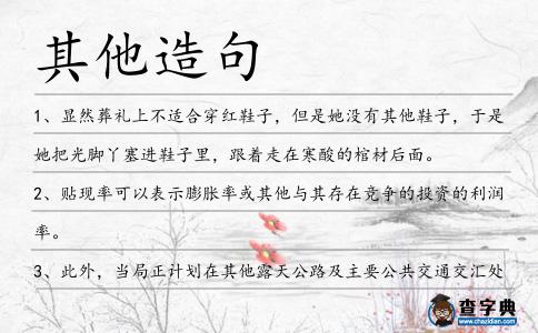 其他造句