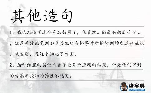 其他造句