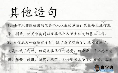 其他造句