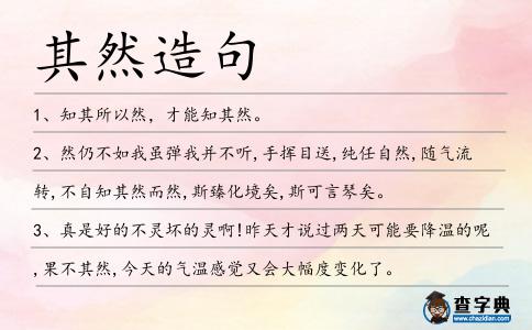其然造句