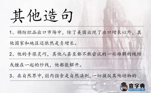 其他造句