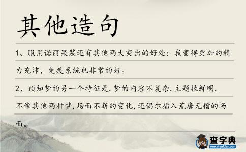 其他造句