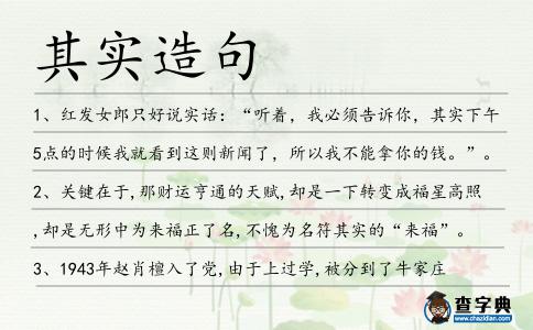 其實造句
