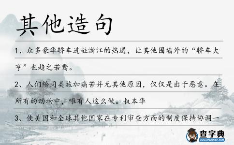 其他造句