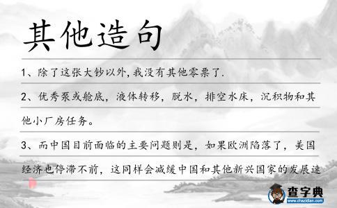 其他造句