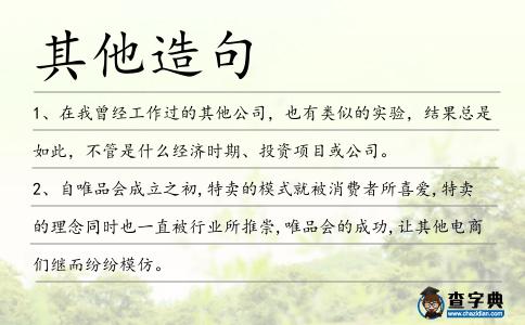 其他造句