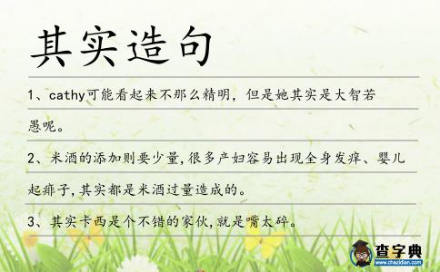 其實造句