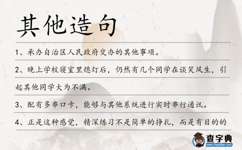 其他造句