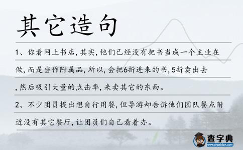 其它造句