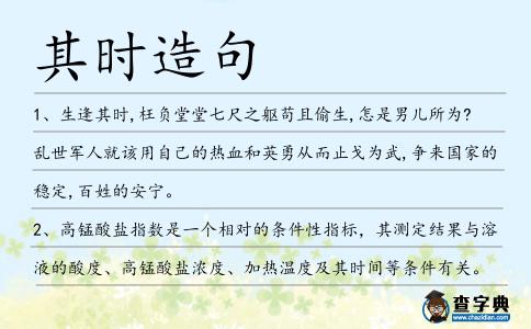 其時造句