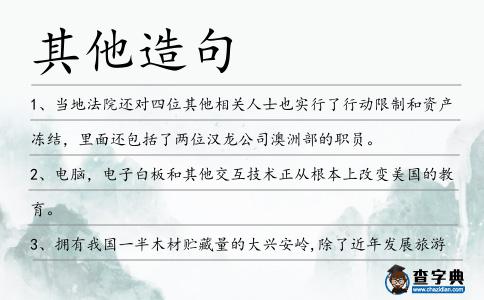 其他造句