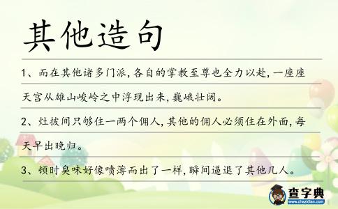 其他造句