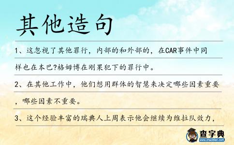 其他造句