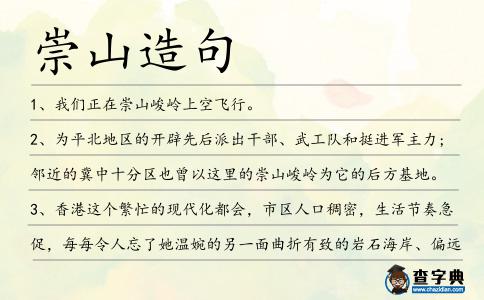 崇山造句
