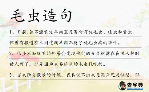 毛蟲造句
