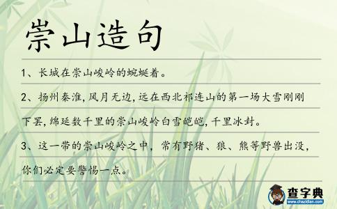 崇山造句