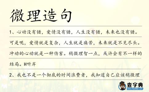 微理造句