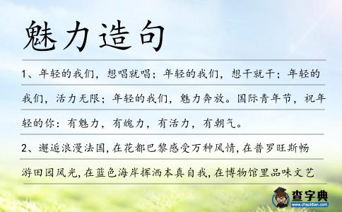 魅力造句