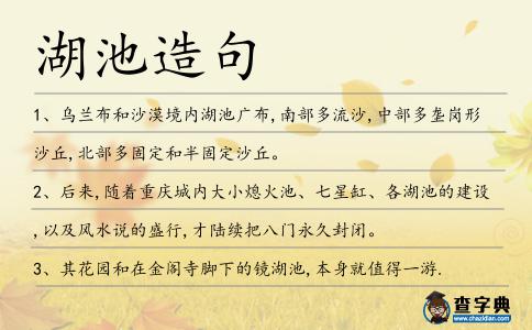 湖池造句