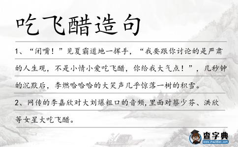 吃飛醋造句