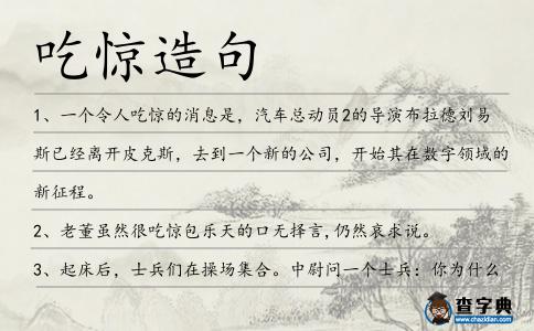 吃驚造句