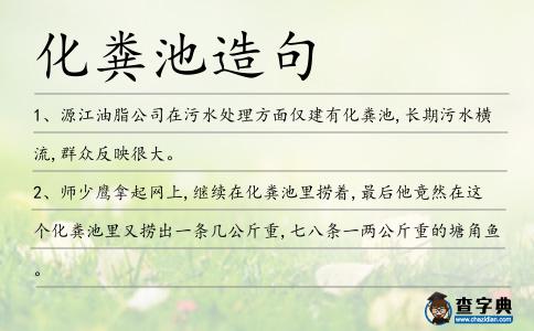 化糞池造句