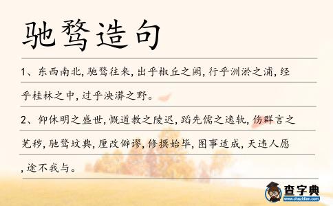馳騖造句