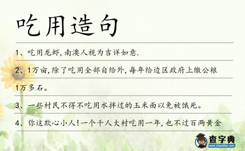 吃用造句