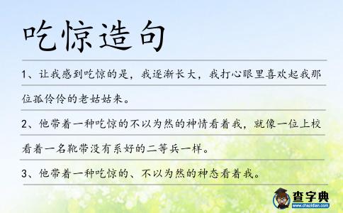 吃驚造句