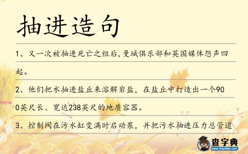 抽進(jìn)造句