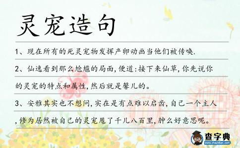 靈寵造句