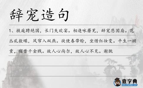 辭寵造句