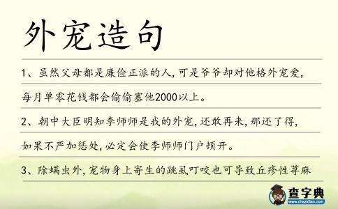 外寵造句