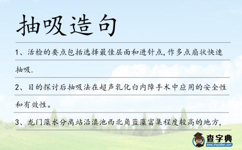 抽吸造句