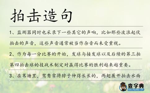 拍擊造句