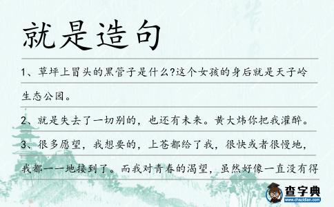 就是造句
